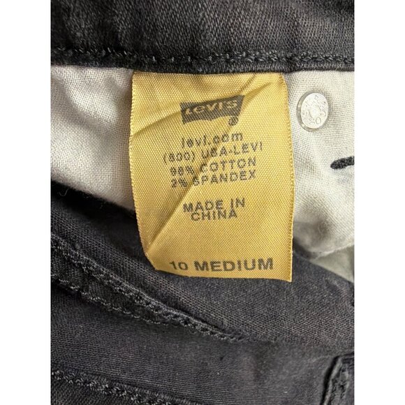 Levis Womens Black Denim Boot Cut 512 Jeans Mid Rise Stretch Sz10 Medium - Picture 11 of 15